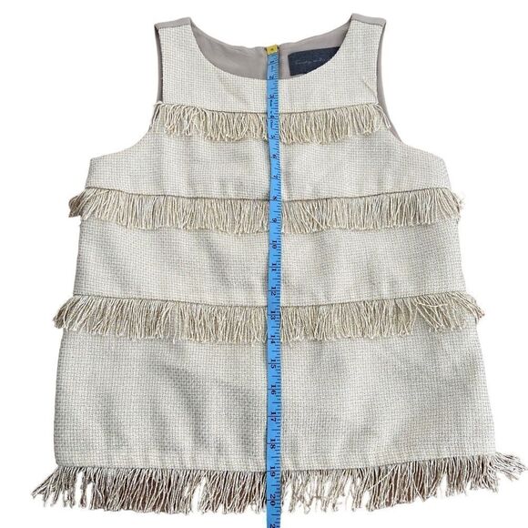 Anthropologie Sunday in Brooklyn Metallic Fringe Tank Top Blouse Size XS - Picture 11 of 11